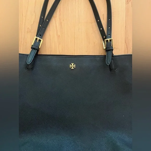 [Tory Burch] Saffiano Leather Laptop Tote Bag - Picture 2 of 14